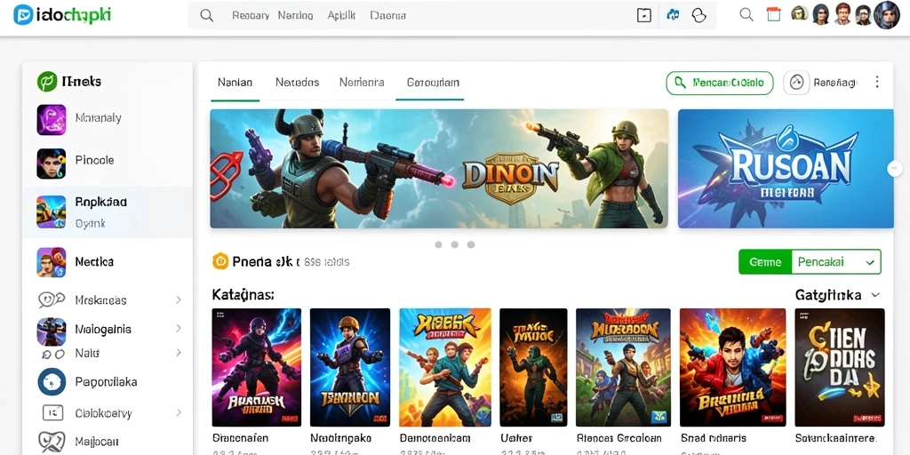 Screenshot menunjukkan tampilan antarmuka permainan yang menarik.