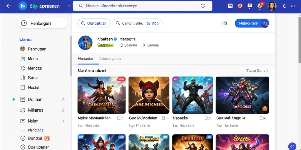 Tampilan awal game yang menarik dan user-friendly.